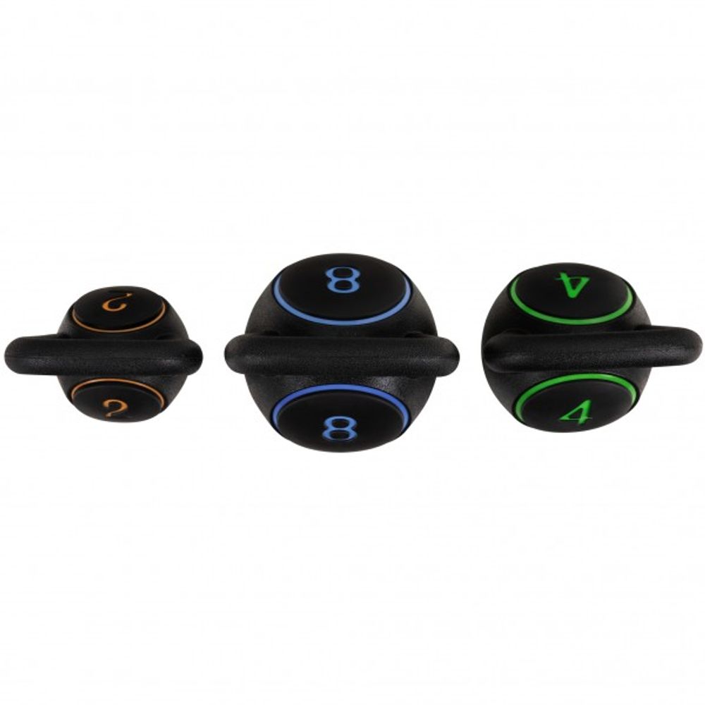 Kettlebellsett 2-4-8 kg – med stativ for inne/ute-trening