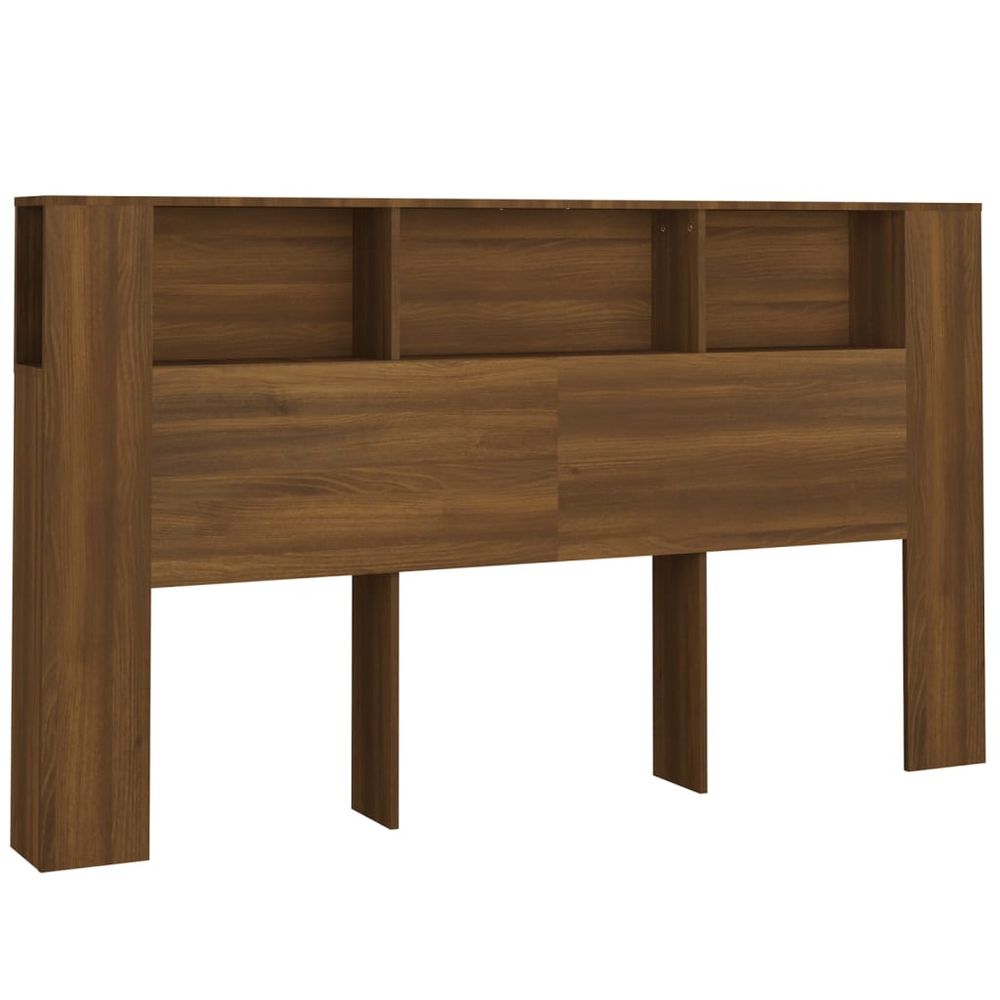 Sengegavlskap brun eik 180x18,5x104,5 cm