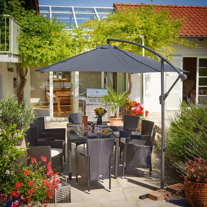 Hovedbilde Parasoll aluminium Ø300cm - antrasitt