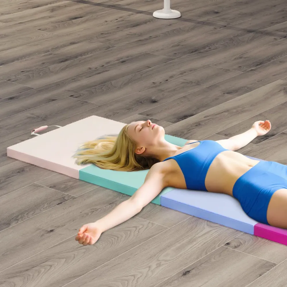 Sammenleggbar gymnastikkmatte 180 x 60 x 5 cm