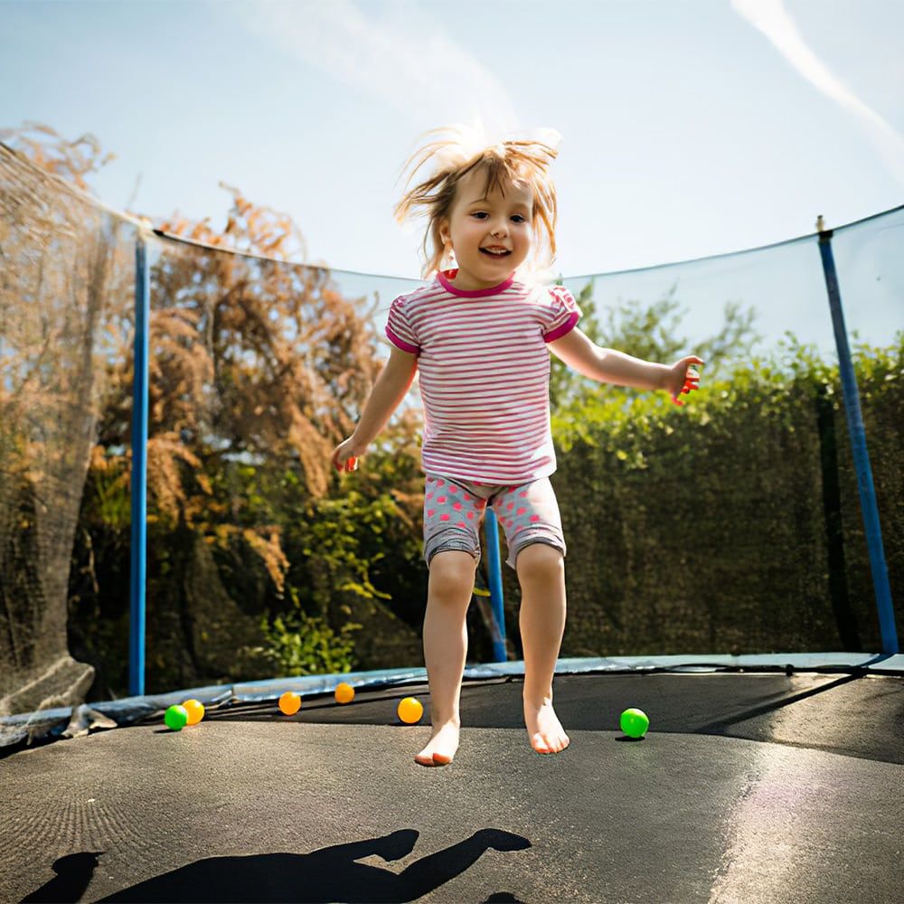 Trampoline Ø183 cm inkludert sikkerhetsnett