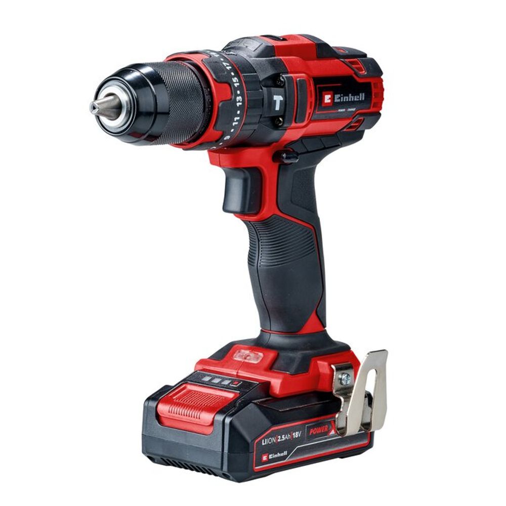 Batteridrevet slagbor-/skrumaskin 18 V 44 Nm – Einhell TE-CD 18/44 Li-i