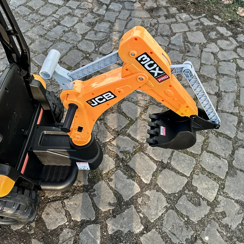 Elektrisk JCB-traktor for barn med frontlaster – 12V 70W – Gul