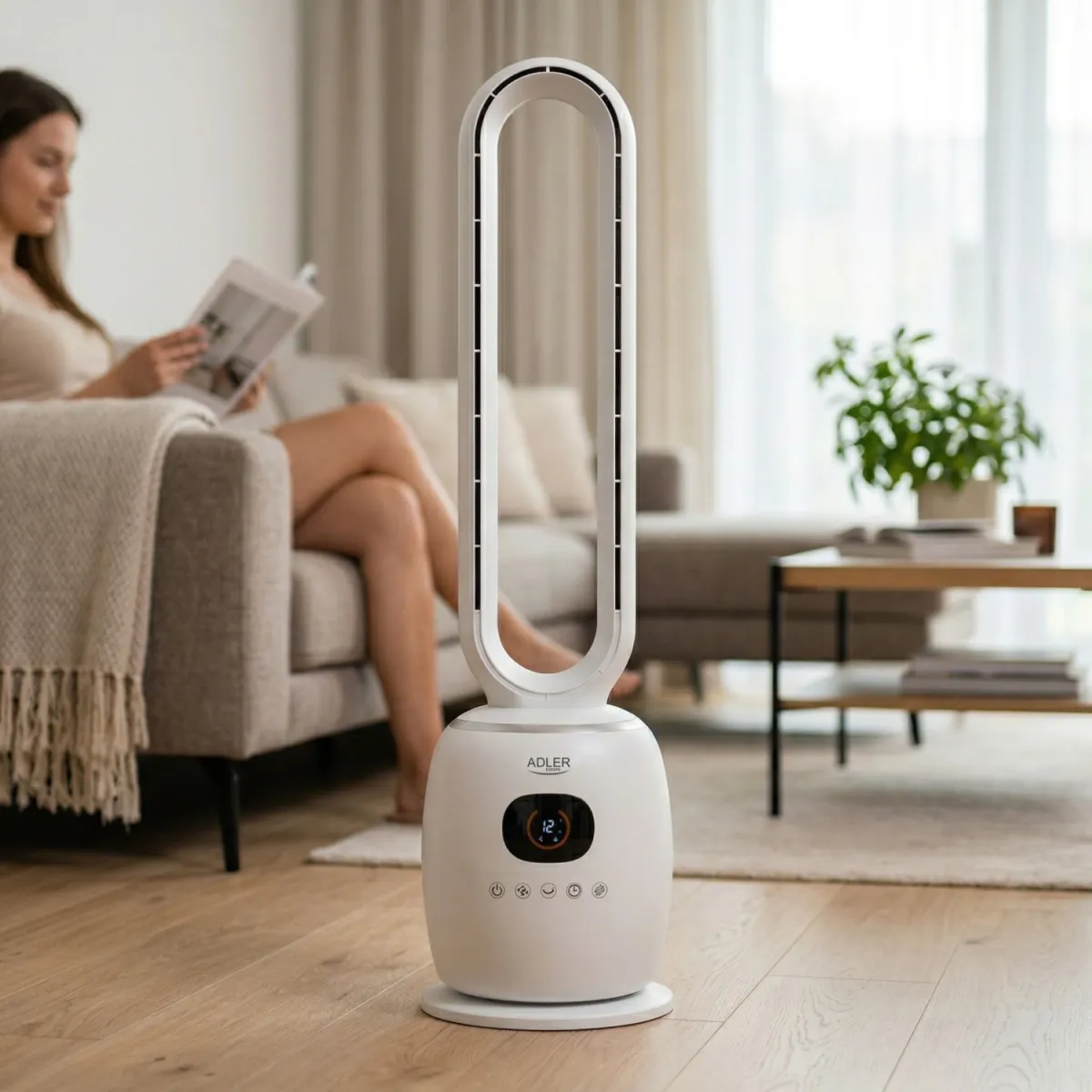 Tårnvifte uten blader 86 cm - stillegående med fjernkontroll