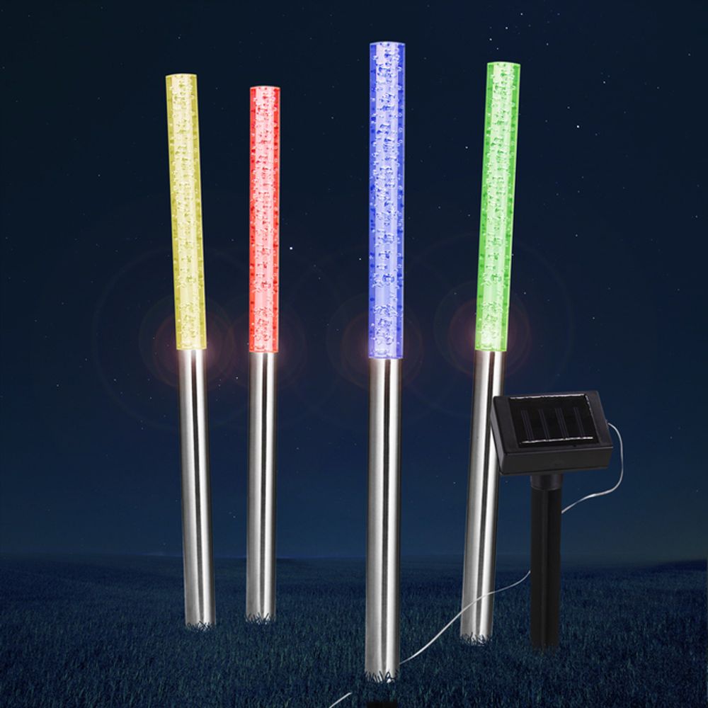 LED Solcellelamper fargeskift - 4 stk
