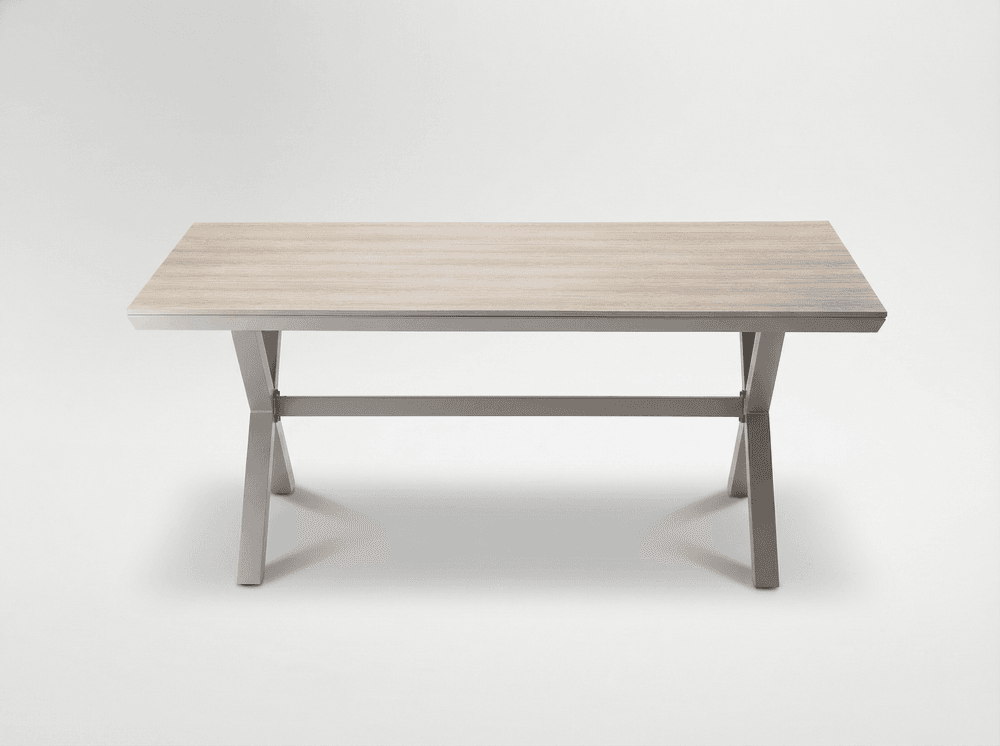 Aluminium hagebord Polywood-bordplate 180×100×75 cm - beige