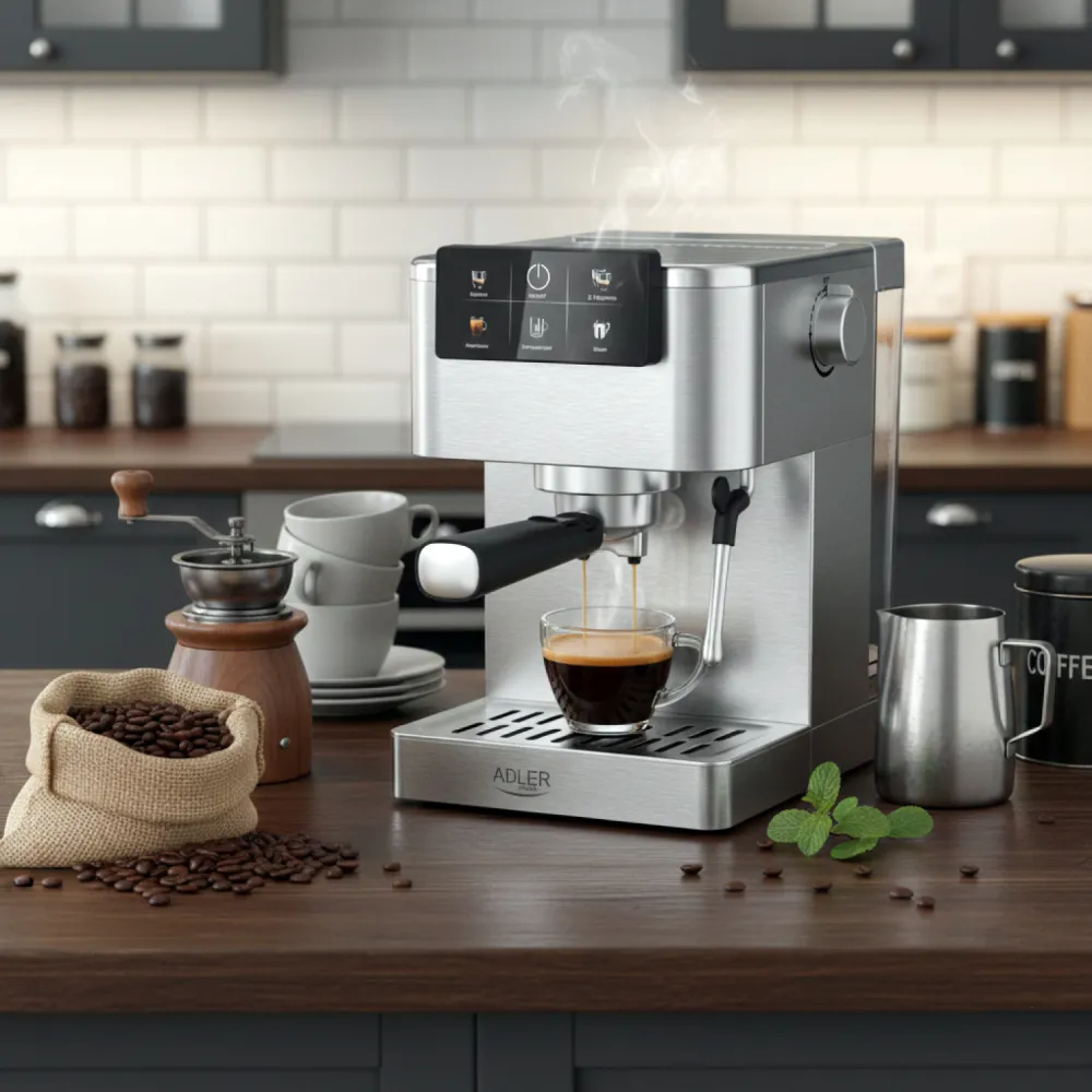 Espressomaskin 20 bar med PID og melkeskummer – Adler AD 4390