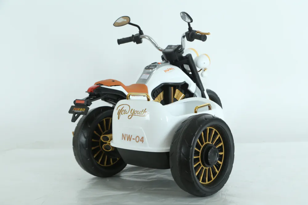 BJDL1588 Elektrisk motorsykkel med sidevogn for barn – 12V, 55W