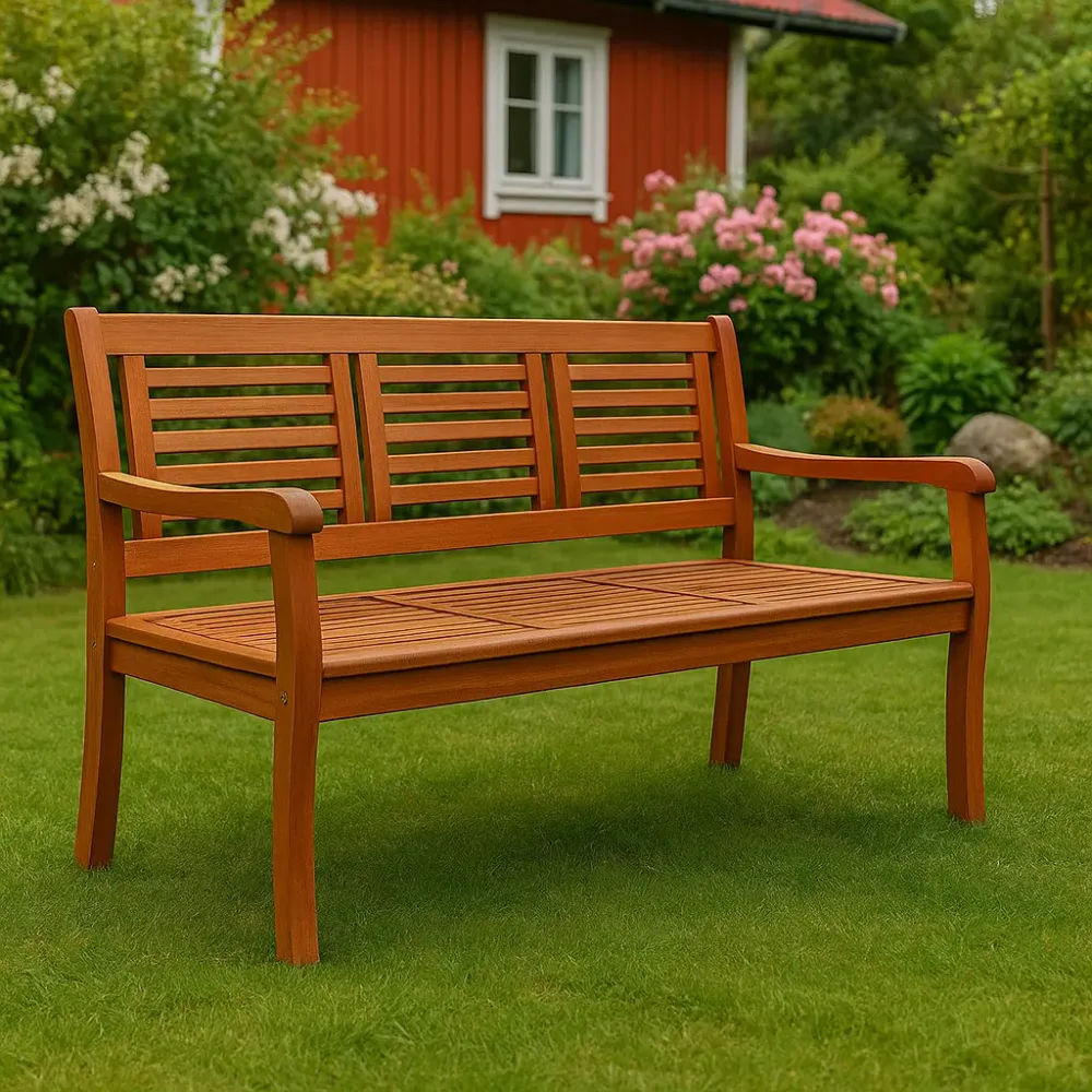 Hagebenk for 3 i FSC sertifisert Eukalyptus