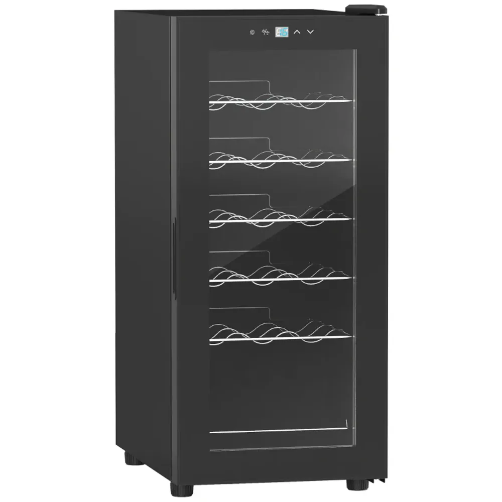 Vinkjøleskap 50 liter for 18 flasker – svart