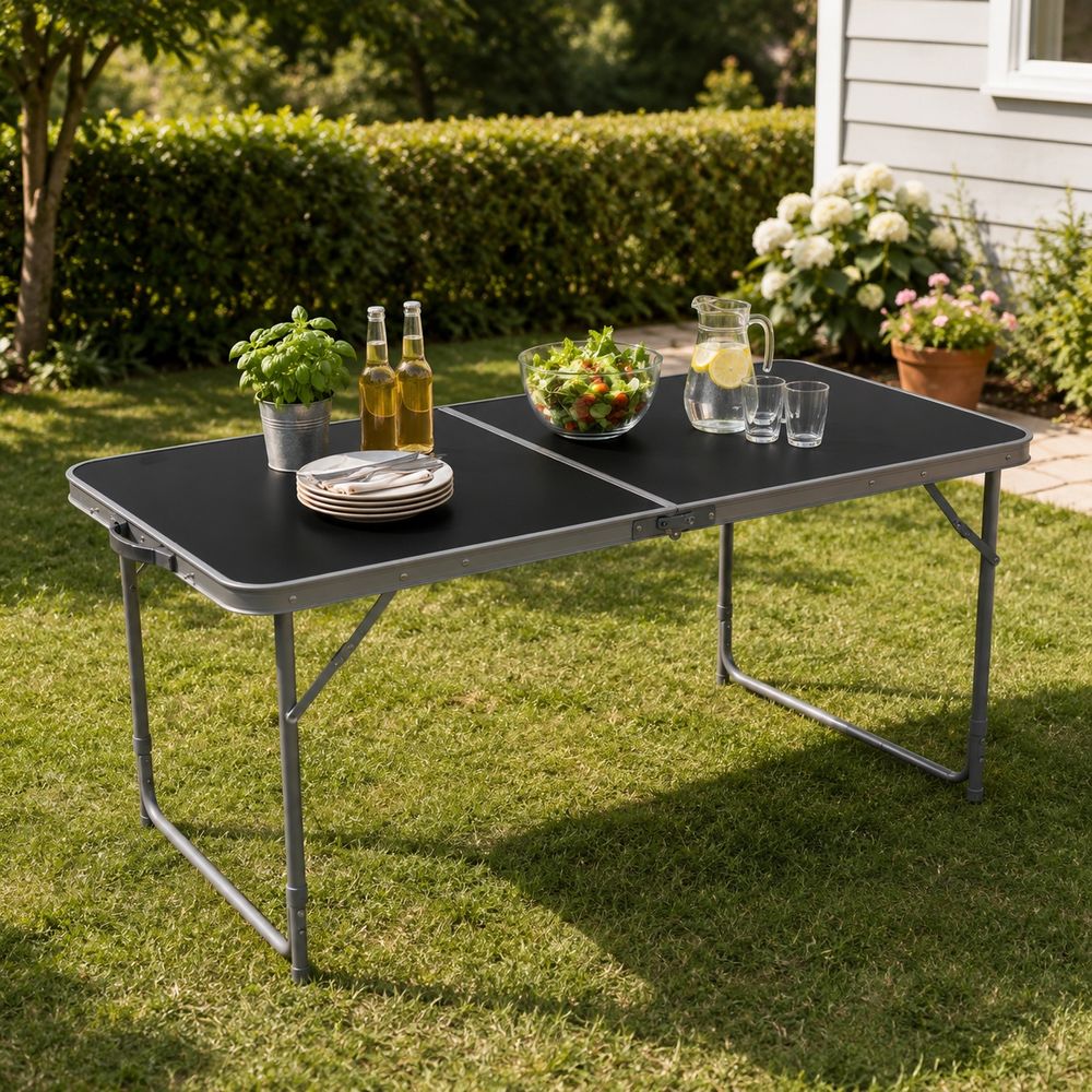 Campingbord m/justerbare ben