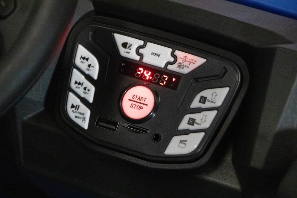 Elektrisk politi-UTV for barn 24V 2x200W 2-seter med blålys