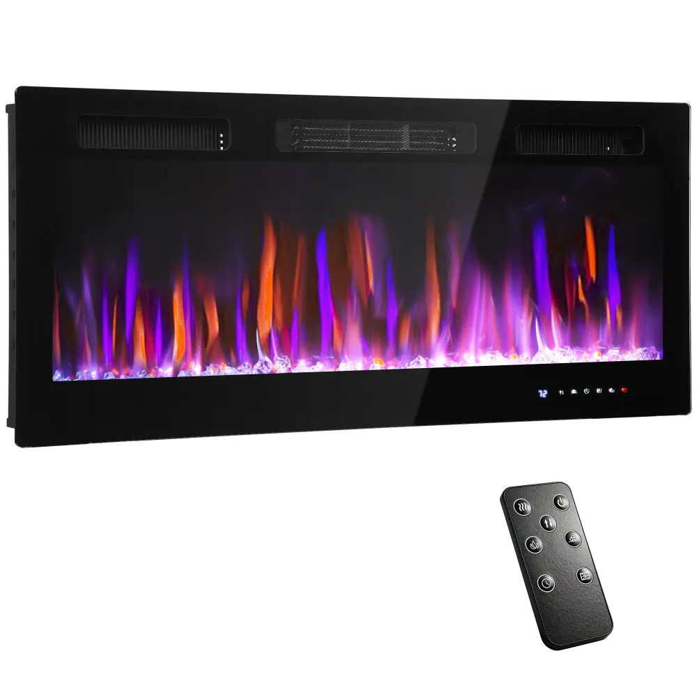 Elektrisk peis 1800W for veggmontering og innbygging