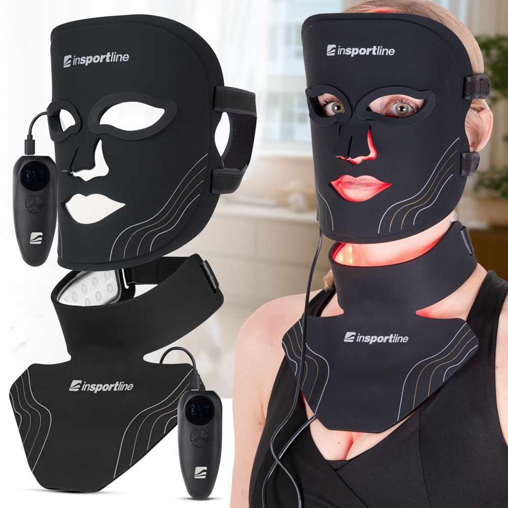 LED Lysterapimaske med Hals- og Dekolletémaske inSPORTline Radora
