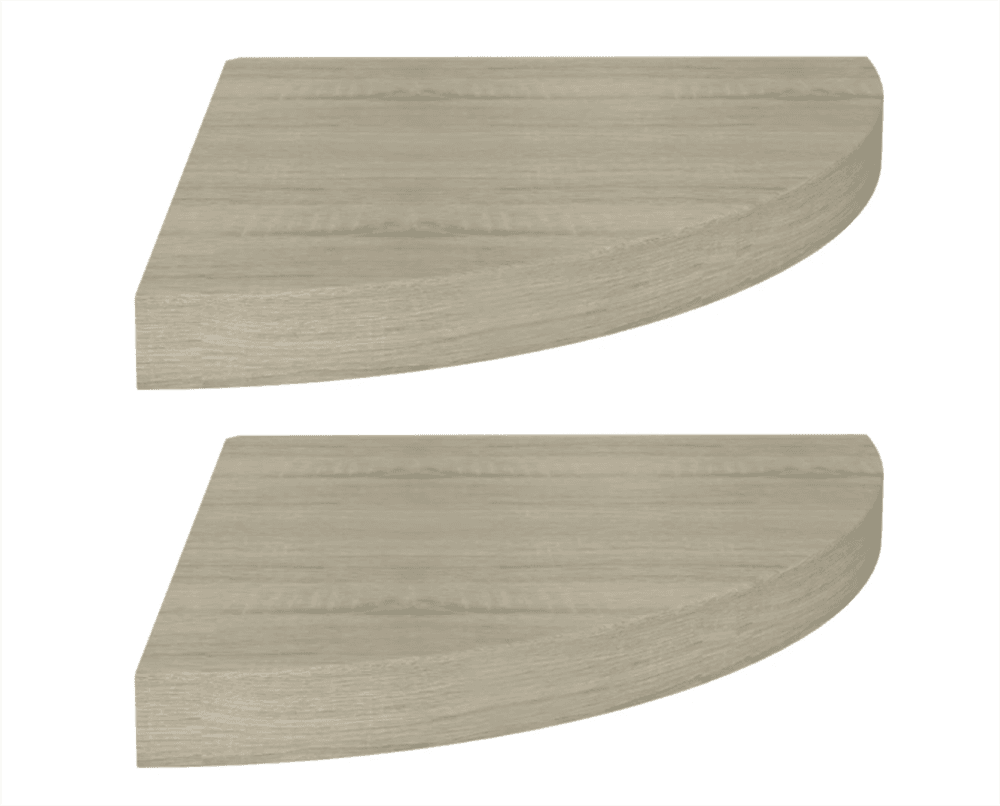 Flytende vegghyller 2 stk 35x35x3,8 cm - eik
