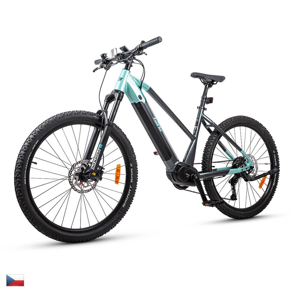 Dame Mountain E-Bike inSPORTline Asuki 630 Wh Aqua blue