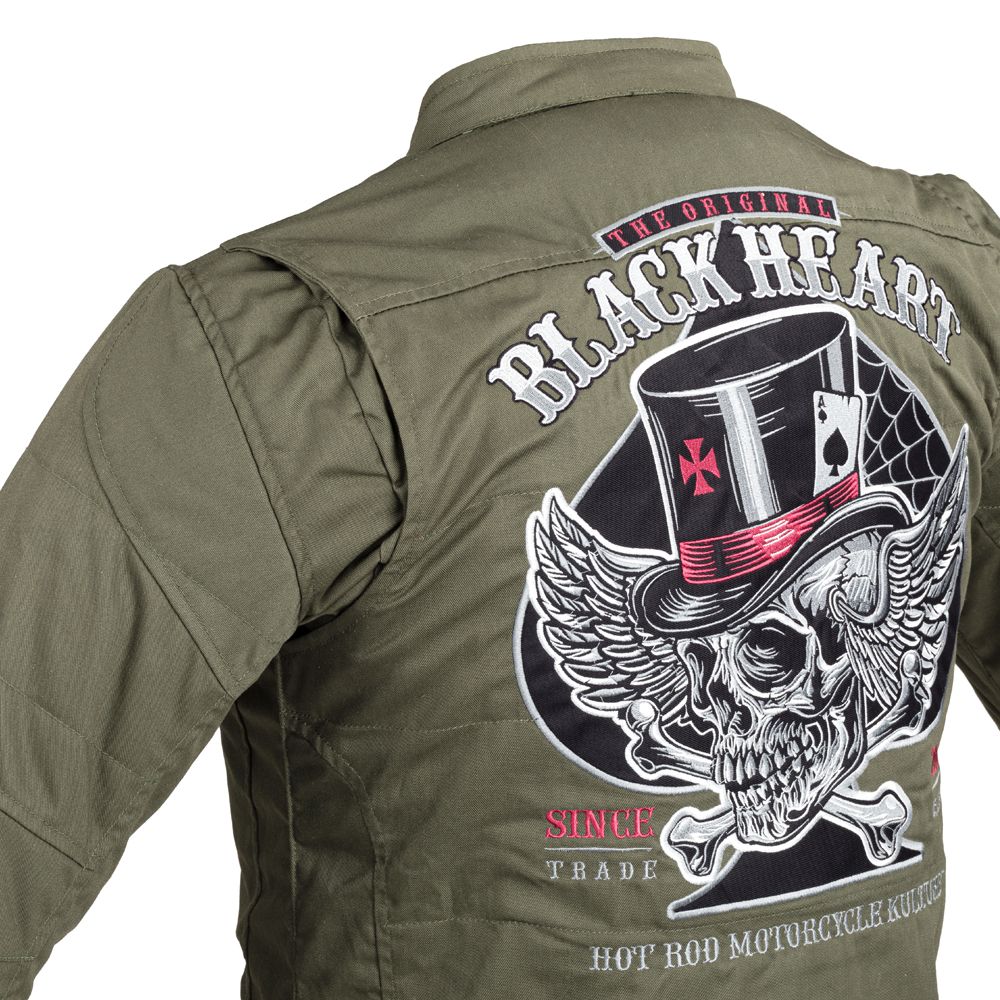 Motorsykkeljakke herre - W-TEC Black Heart Hat Skull