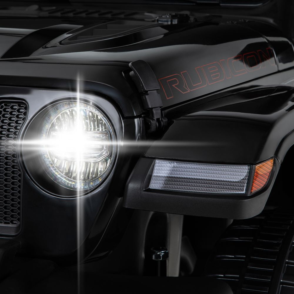 Elbil for barn Jeep Wrangler Rubicon - hvit/sort