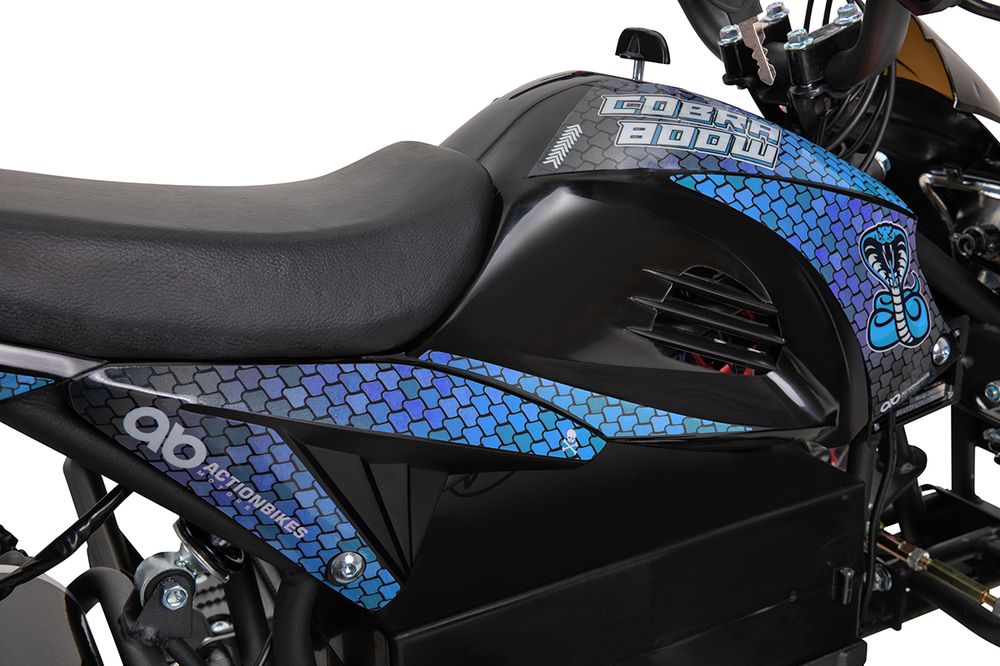 Cobra 800w elektrisk mini ATV blå-sort