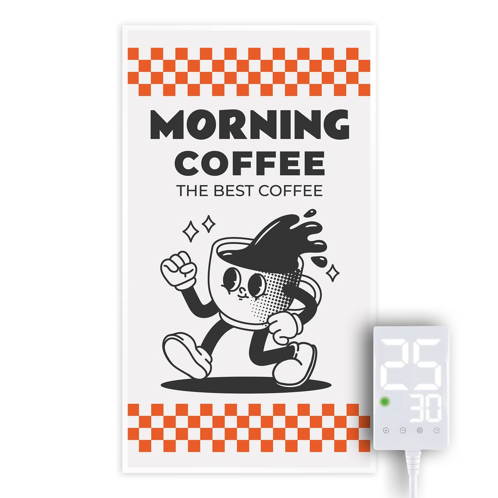 Varmepanel infrarødt med bilde – Morning Coffee