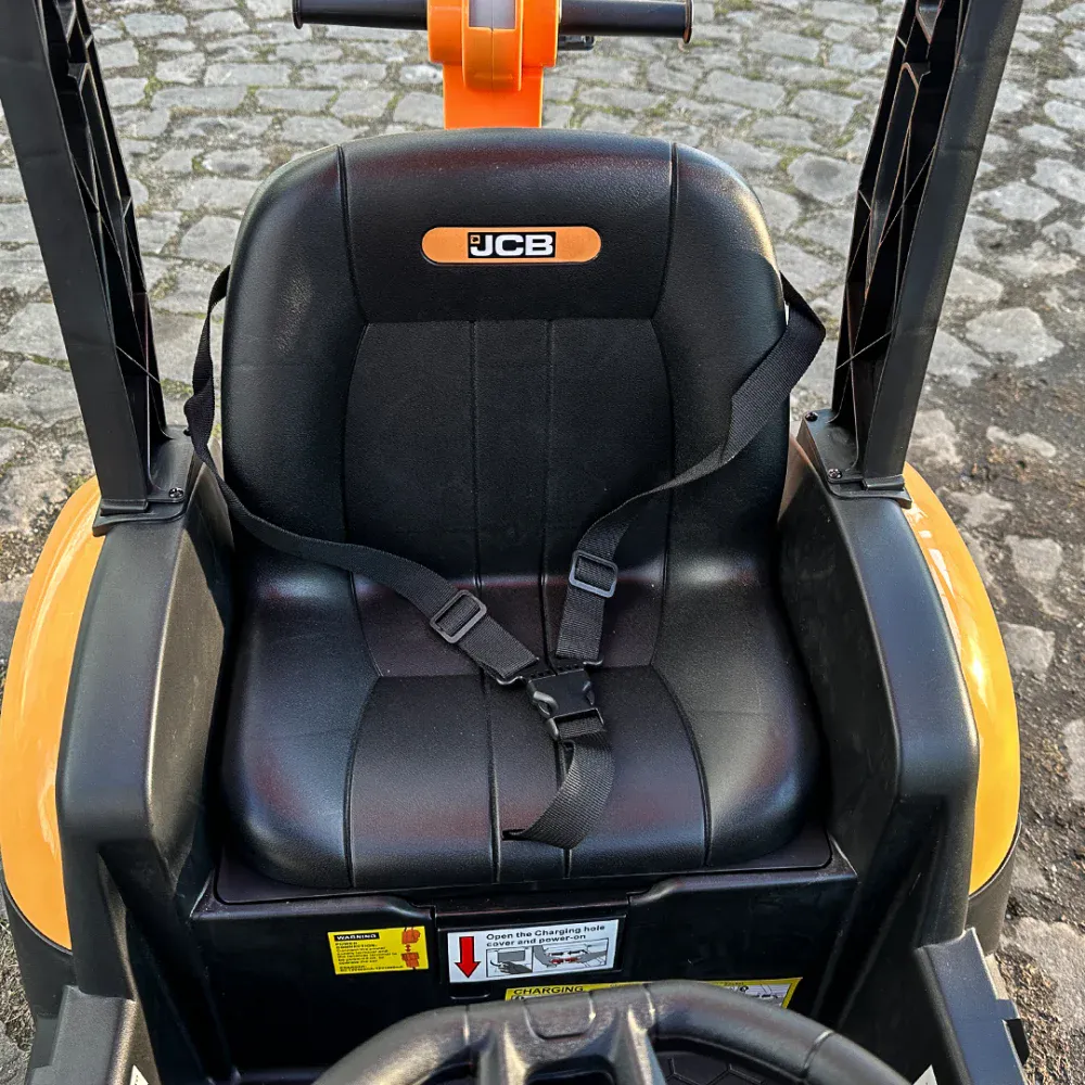 Elektrisk JCB-traktor for barn med frontlaster – 12V 70W – Gul
