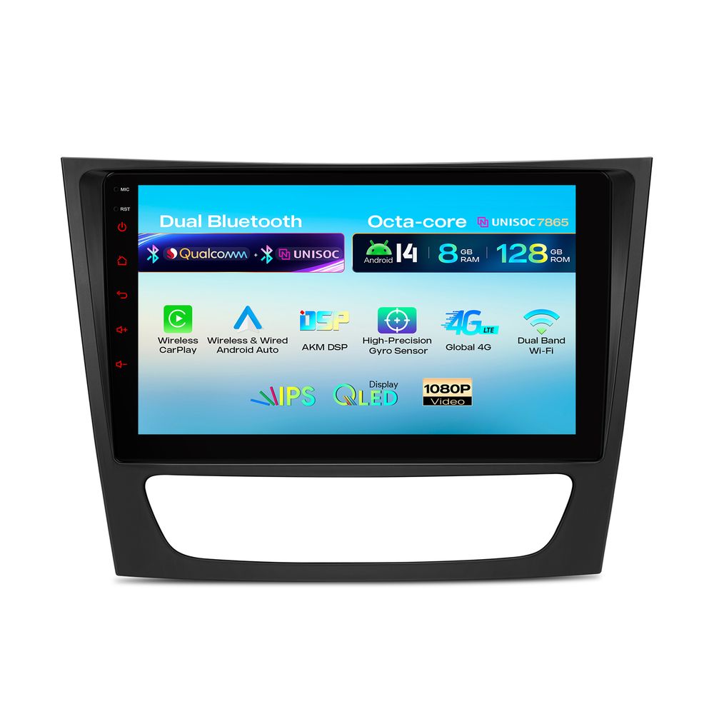 Mercedes E-klasse W211 CLS W219 9 tommer Android 14