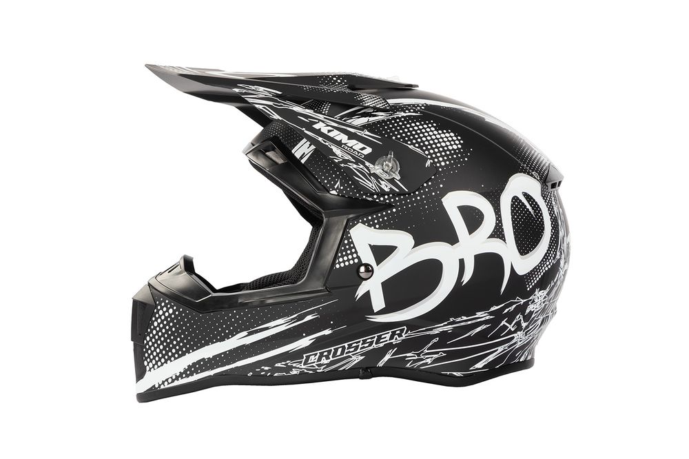 Kimo BRO V2 barn crosshjelm matt svart ECE
