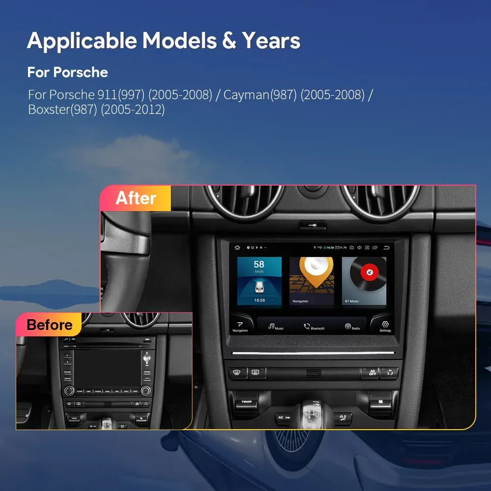 Android 13 Porsche 911 | Cayman | Boxer – Qualcomm 665 | D