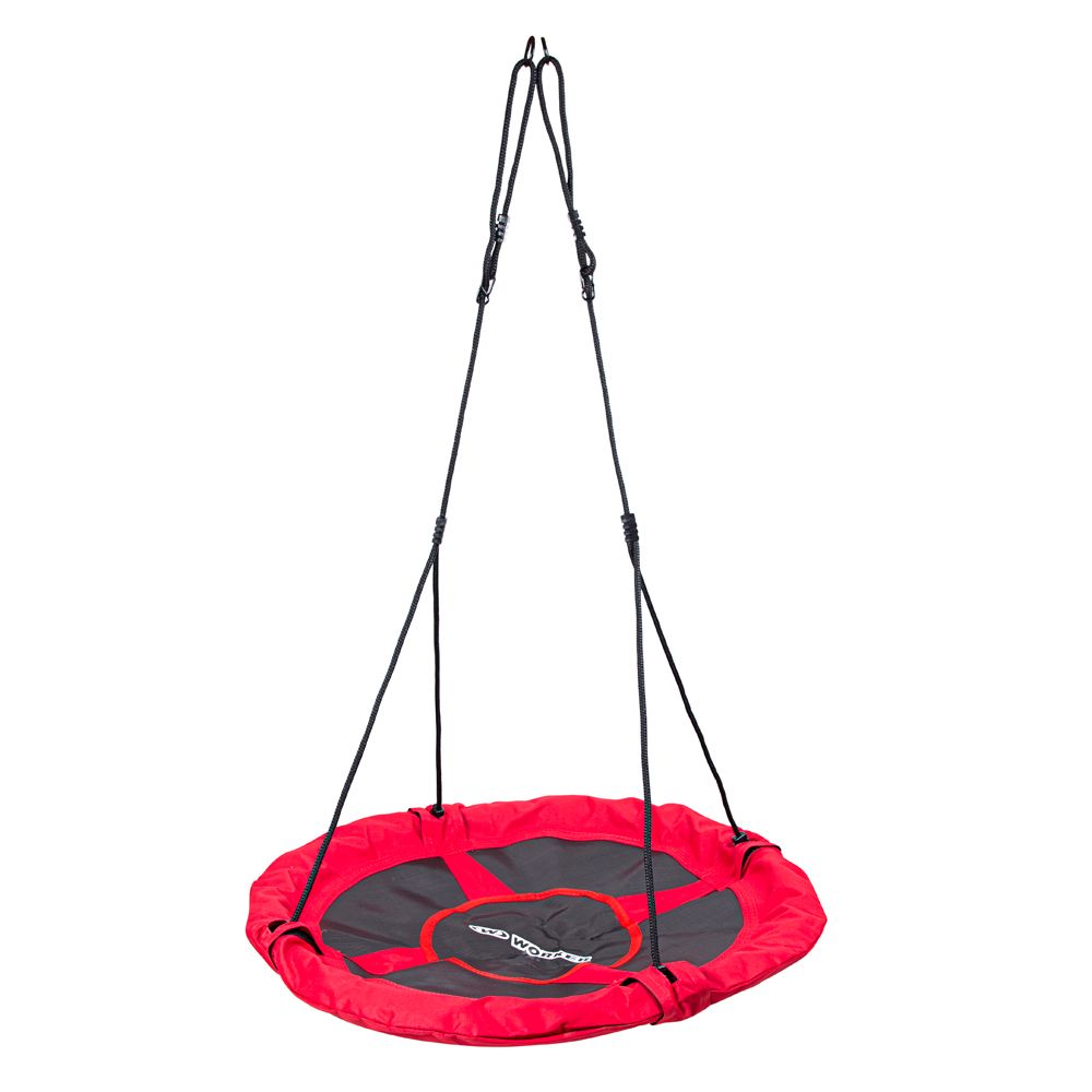 Fuglerede huske Swing Lumpino - blå / rød - 100cm Ø - Max 150 kg