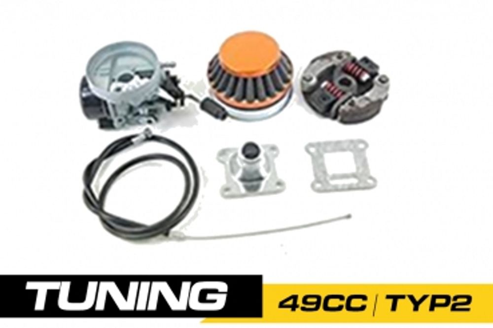 Tuning Forgasser/clutch 49cc Type 2 for Pocket Bike