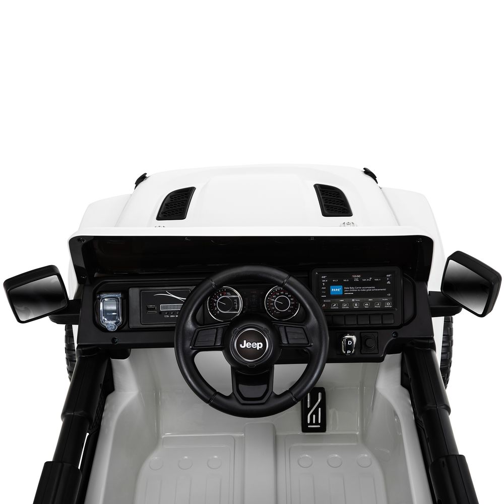 Elbil for barn Jeep Wrangler Rubicon - hvit/sort