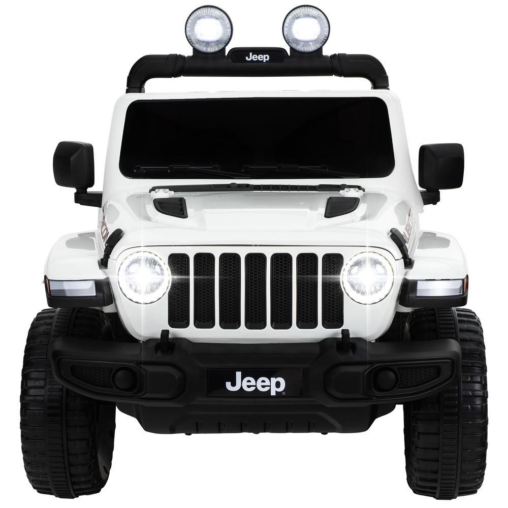 Elbil for barn Jeep Wrangler Rubicon - hvit/sort
