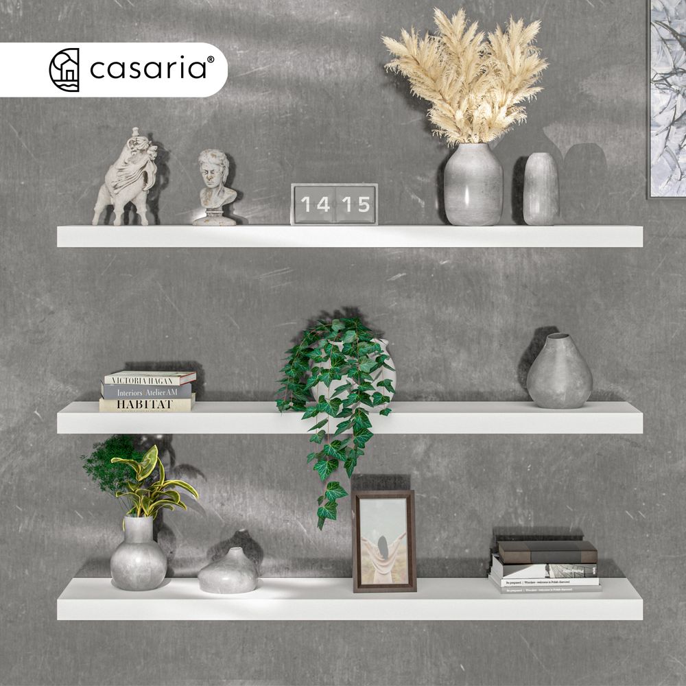 Vegghylle CASARIA 110 cm - hvit