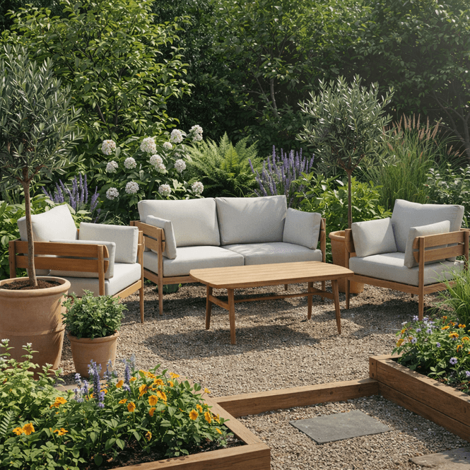 Hovedbilde Aluminiums loungesett PODGORICA 4 deler – sofa, 2 ...