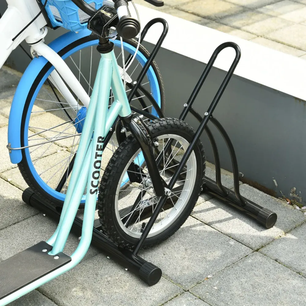 Sykkelstativ for 2 sykler – svart stål