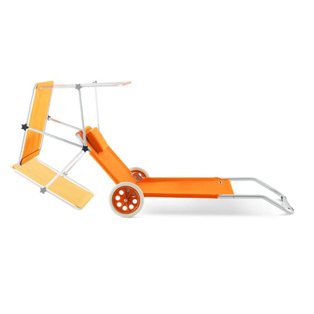 Solseng kreta med hjul - oransje