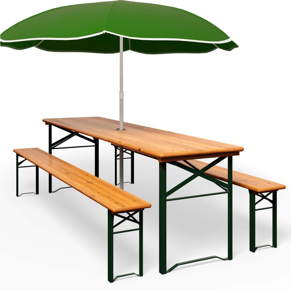 Hagebenksett 170cm - sammenleggbart