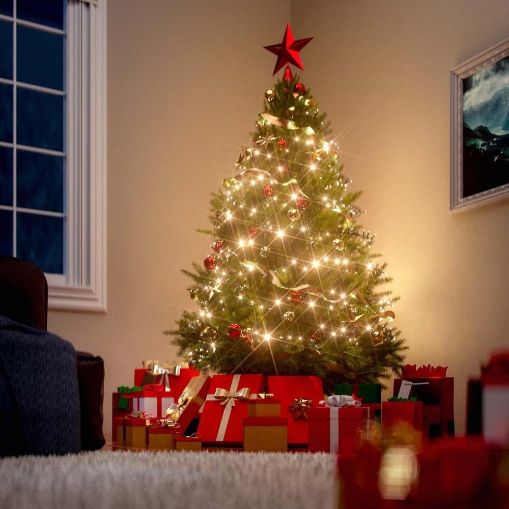 Kunstig juletre med eventyrlys - 150cm