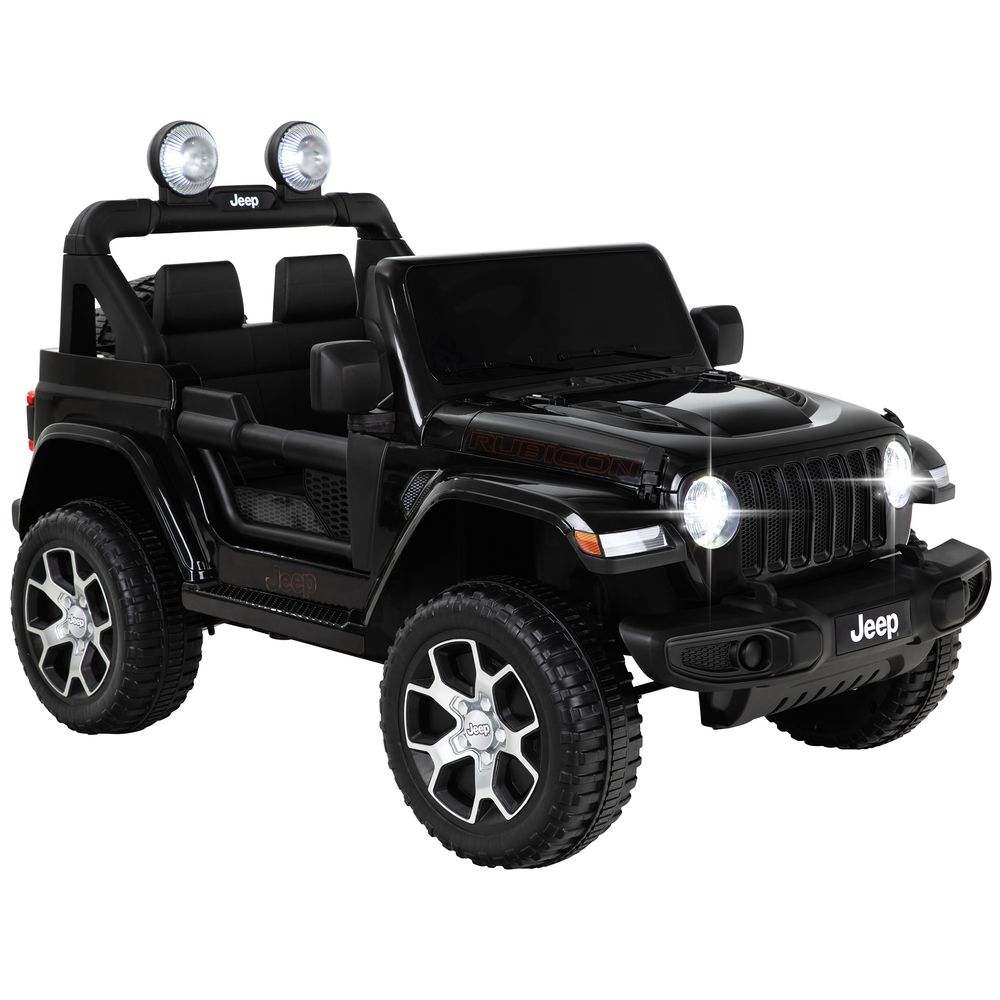 Elbil for barn Jeep Wrangler Rubicon - hvit/sort