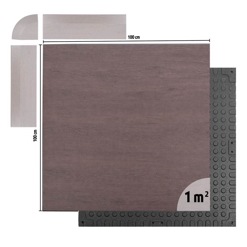 Gulvmatte inSPORTline Luxteko Waffle 100x100x2 cm fargevalg