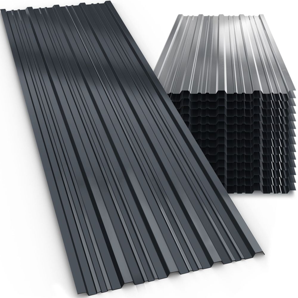 GARDEBRUK® Metallplatesett 14 stk antrasitt - 110 x 46 cm