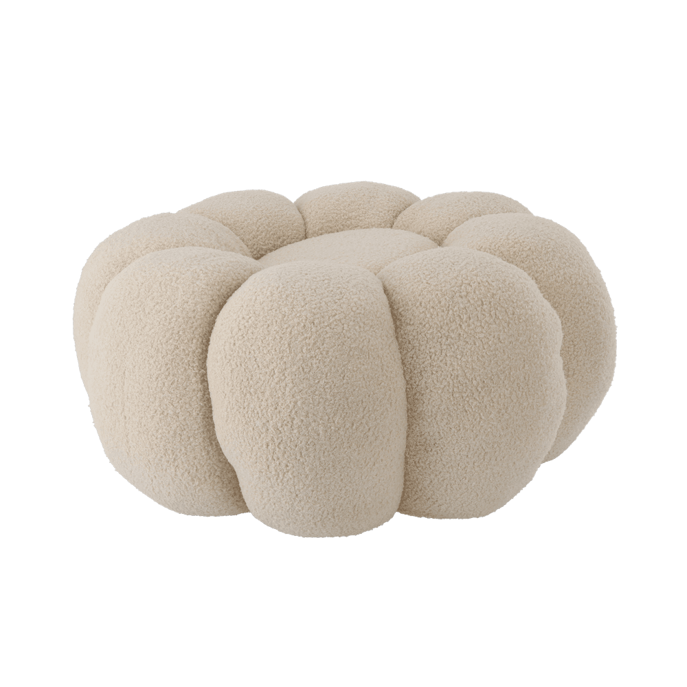 Puff Blomst 65 x 30 cm - Beige