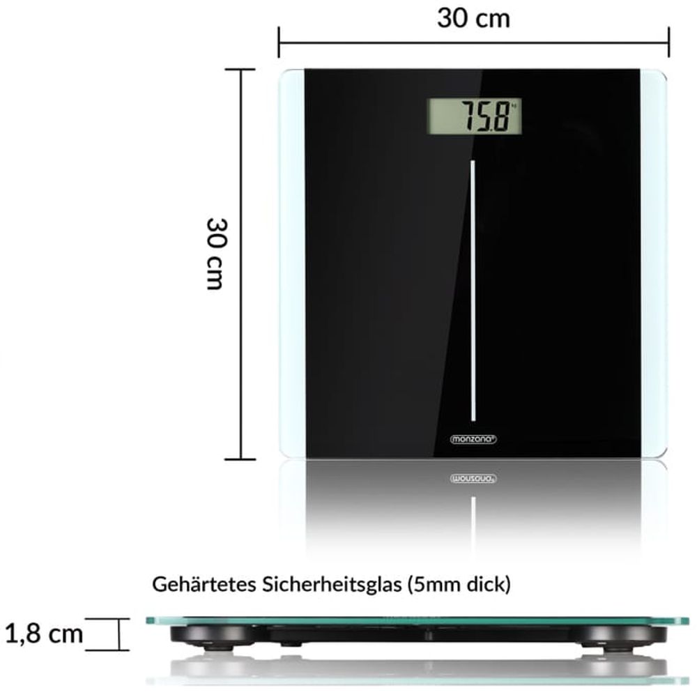 Digital badevekt - LCD-display og presisjonssensorer