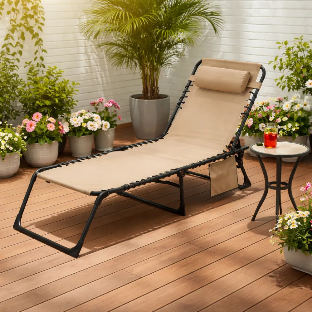 Solseng 190 × 58 × 30 cm med Lomme - Krem