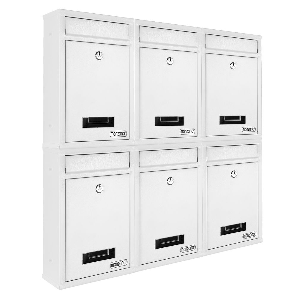 Postkasse med nøkler 32x22x9cm - hvit
