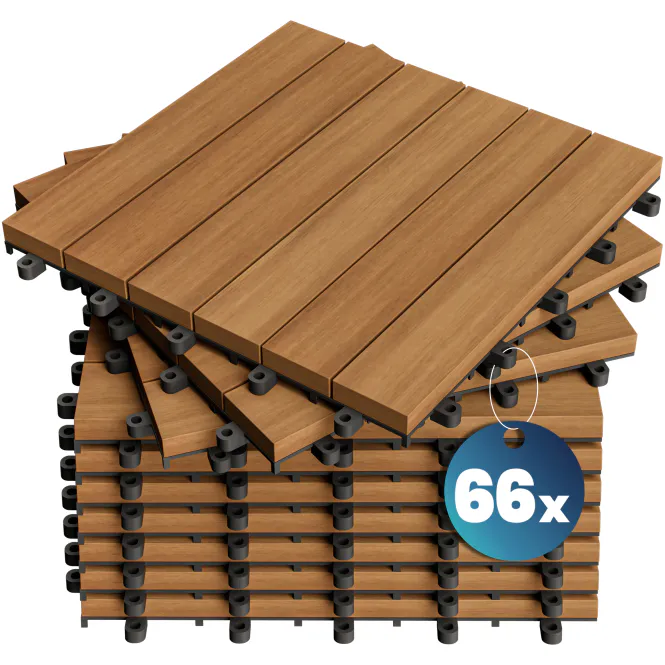 Hovedbilde Terrassefliser i akasietre 30x30 cm - 66 pk