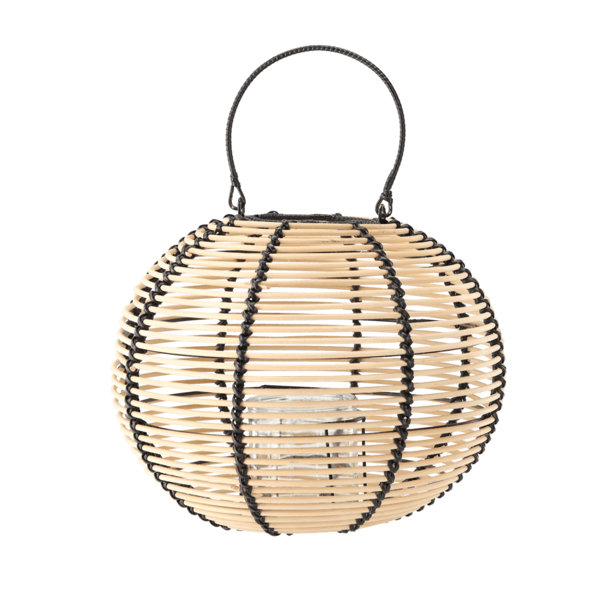 Trelanterne 35 cm natur/svart - 2-pk