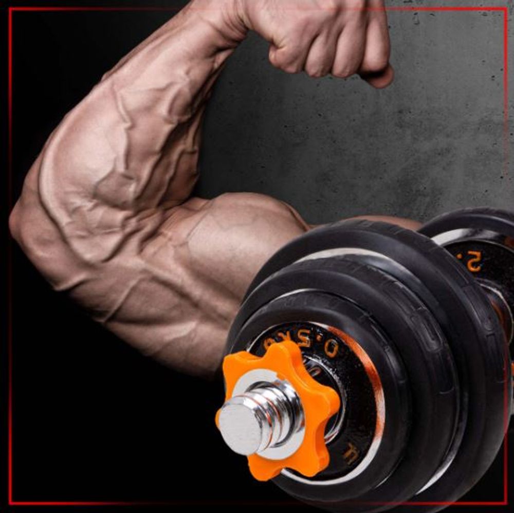 4 i 1 manualsett, manualer, vektstang, stålvektskiver, 20kg
