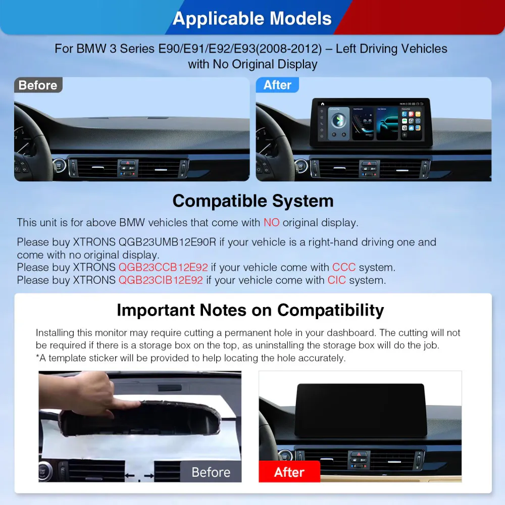 BMW 3 Serie E90-E91-E92-E93 12.3