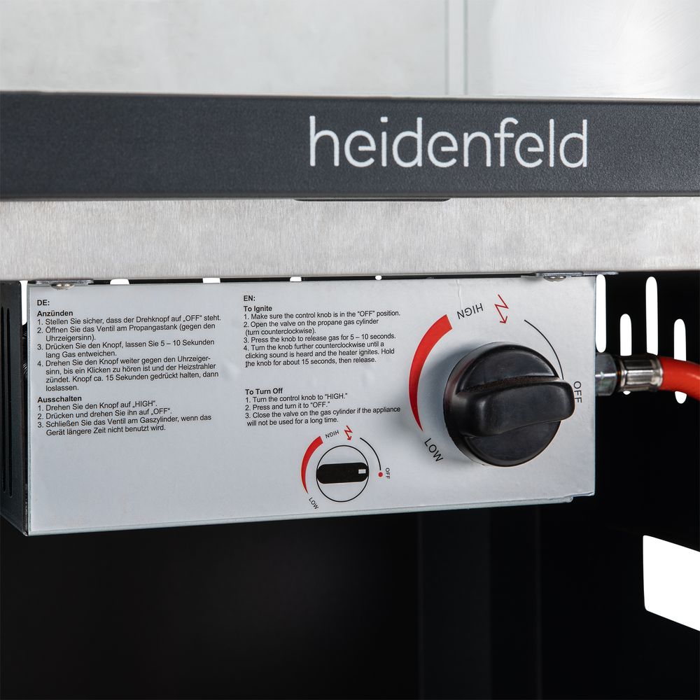 Gass terrassevarmer Inferno Lounge GH600 11 kW Heidenfeld - fargevalg